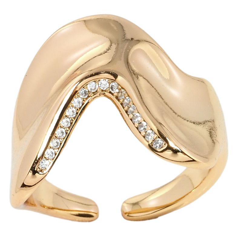 Кольцо Xuping Позолота 18K Фигурное фото №1 Кольцо Xuping Позолота 18K Фигурное фото №1