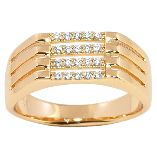 Кольцо Xuping Позолота 18K Дорожки циркония фото №1