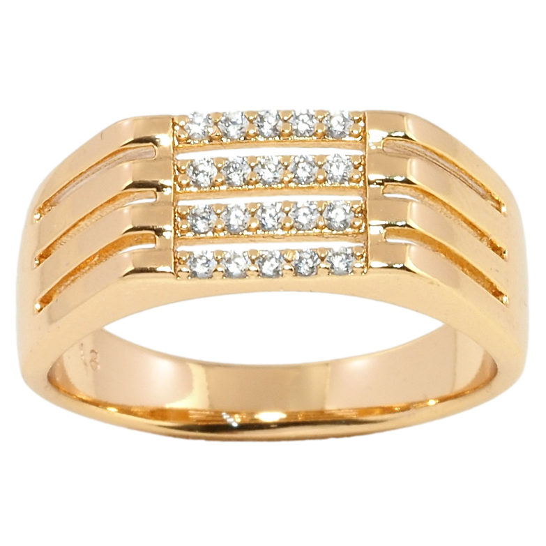 Каблучка Xuping Позолота 18K Доріжки цирконію фото №1 Каблучка Xuping Позолота 18K Доріжки цирконію фото №1
