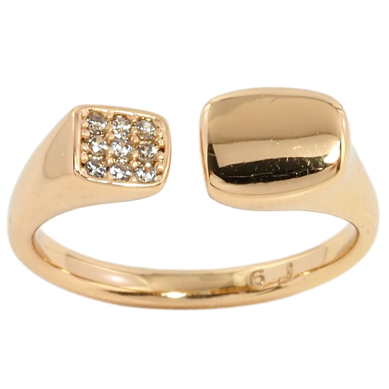 Каблучка Xuping Позолота 18K Декор цирконієм фото №1 Каблучка Xuping Позолота 18K Декор цирконієм фото №1