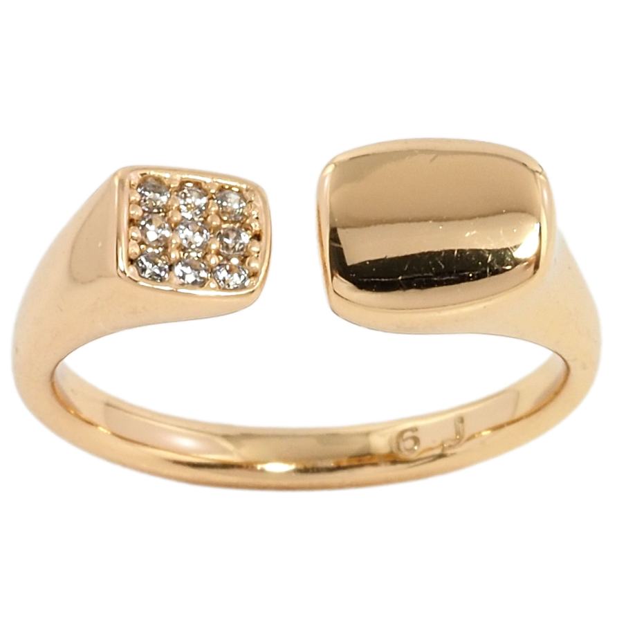 Каблучка Xuping Позолота 18K Декор цирконієм фото №1 Каблучка Xuping Позолота 18K Декор цирконієм фото №1