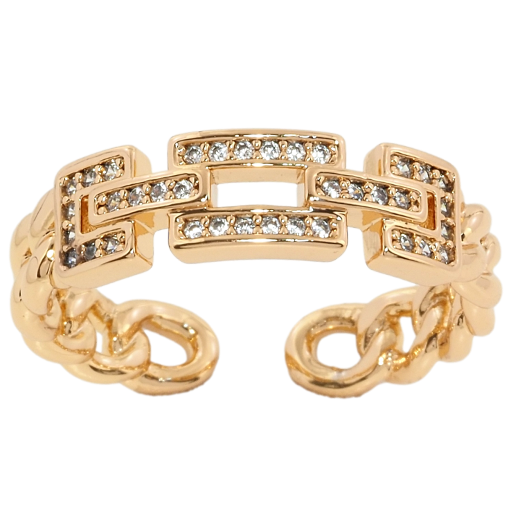 Кольцо Xuping Позолота 18K Узор цепочка с цирконием фото №17 Кольцо Xuping Позолота 18K Узор цепочка с цирконием фото №17