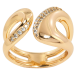 Кольцо Xuping Позолота 18K Абстрактный узор с цирконием фото №1