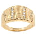Кольцо Xuping Позолота 18K Широкая шинка с узором из циркония фото №1
