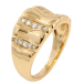 Кольцо Xuping Позолота 18K Широкая шинка с узором из циркония фото №2
