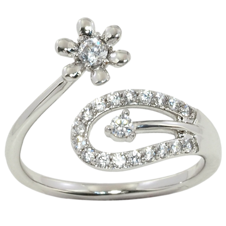 Кольцо Xuping Родий Цветочек фото №15 Кольцо Xuping Родий Цветочек фото №15