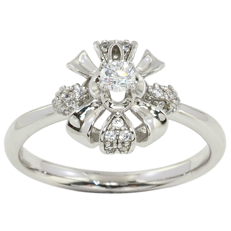 Кольцо Xuping Родий Декоративный цветок с цирконием фото №11 Кольцо Xuping Родий Декоративный цветок с цирконием фото №11