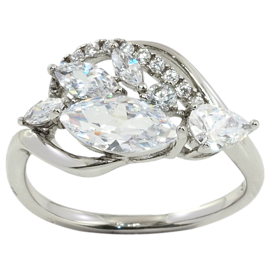 Кольцо Xuping Родий Кристальная роскошь фото №1