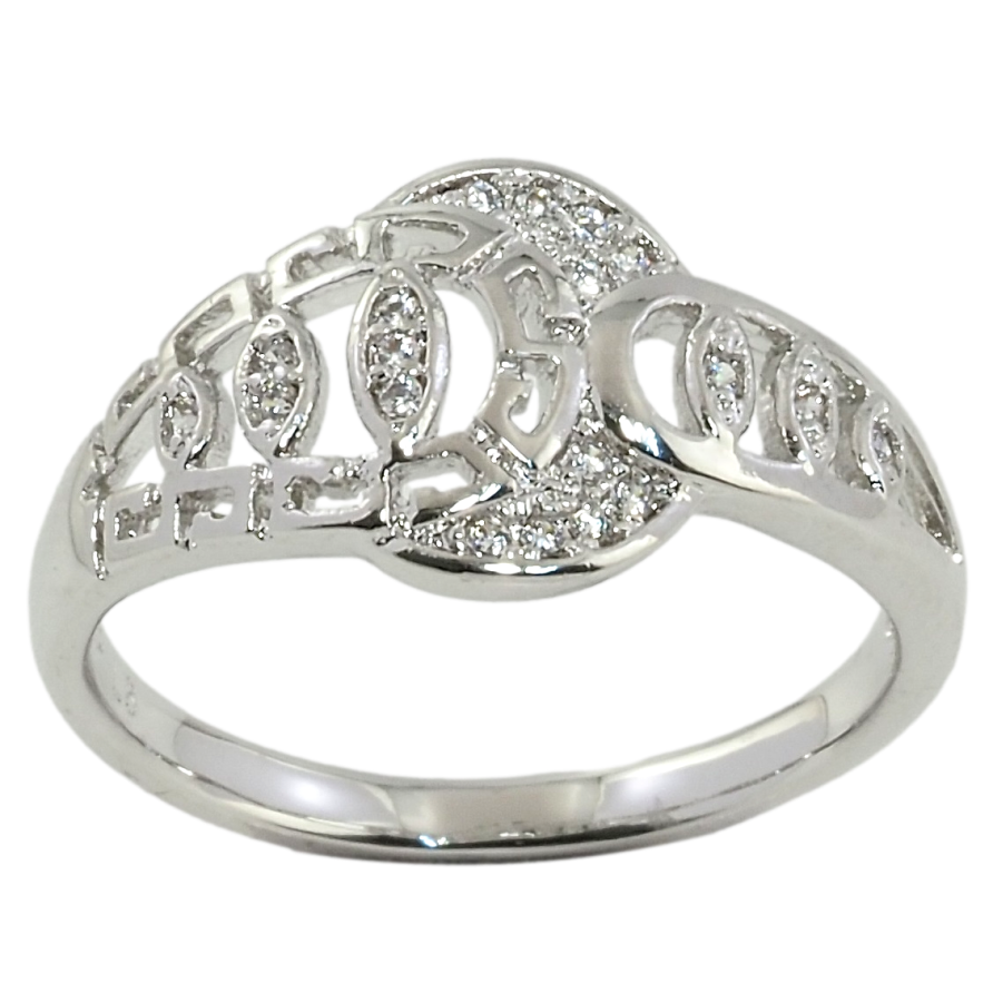 Каблучка Xuping Родій Декоративний візерунок із цирконієм фото №1