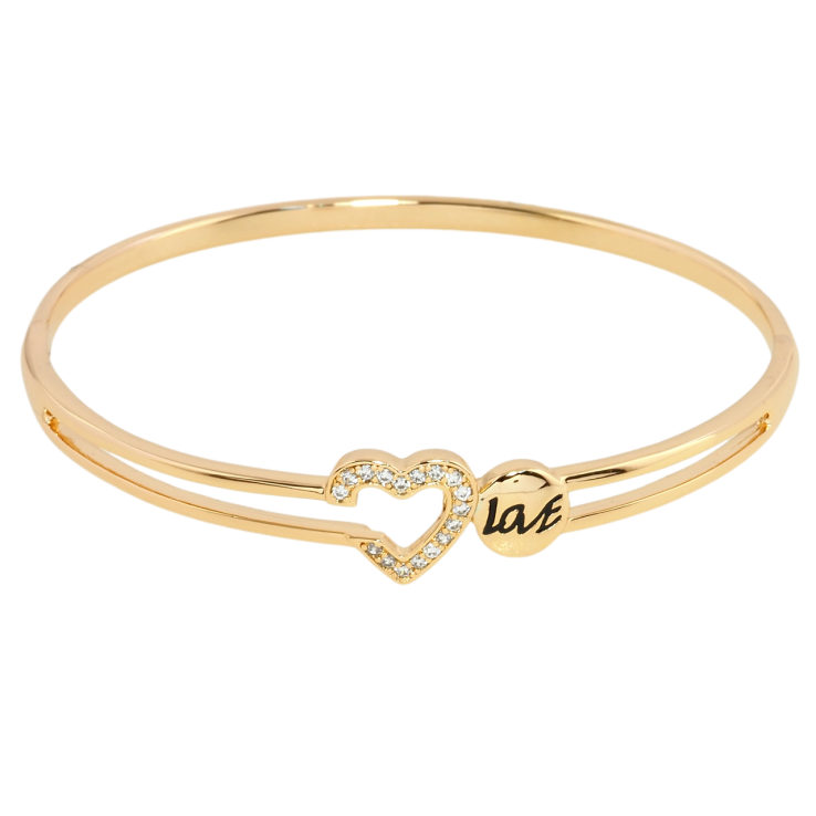 Браслет Xuping Позолота 18K Сердечко Love ø 5,7см фото №6 Браслет Xuping Позолота 18K Сердечко Love ø 5,7см фото №6