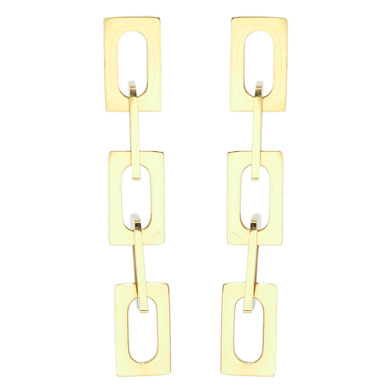 Сережки Xuping TTM Stainless Steel колір 14K пусети Підвіски ланки ланцюжка фото №1