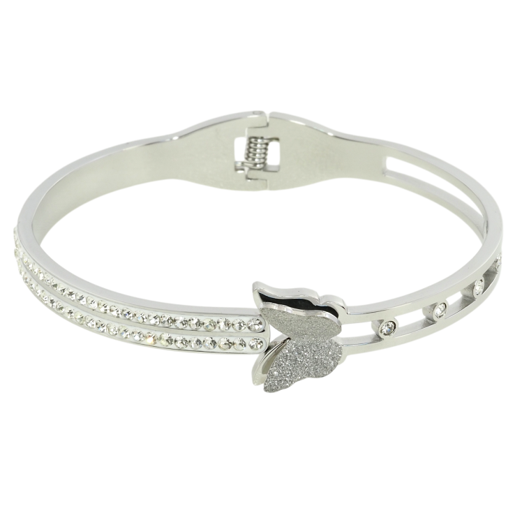 Браслет Xuping ТТМ Stainless Steel цвет Родий Бабочка ø 5.8см фото №12
