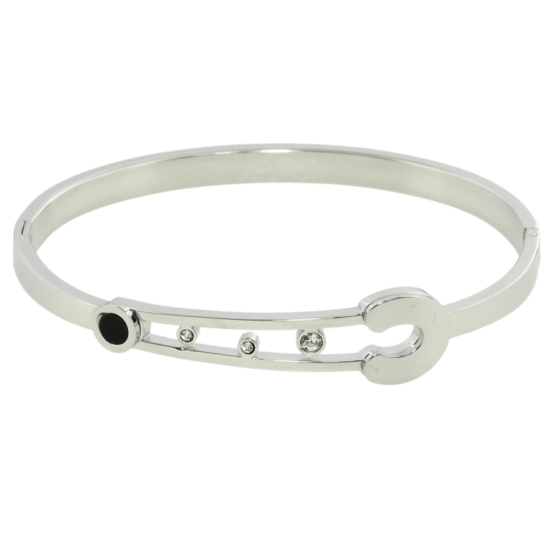 Браслет Xuping ТТМ Stainless Steel цвет Родий Булавка ø 6см фото №1