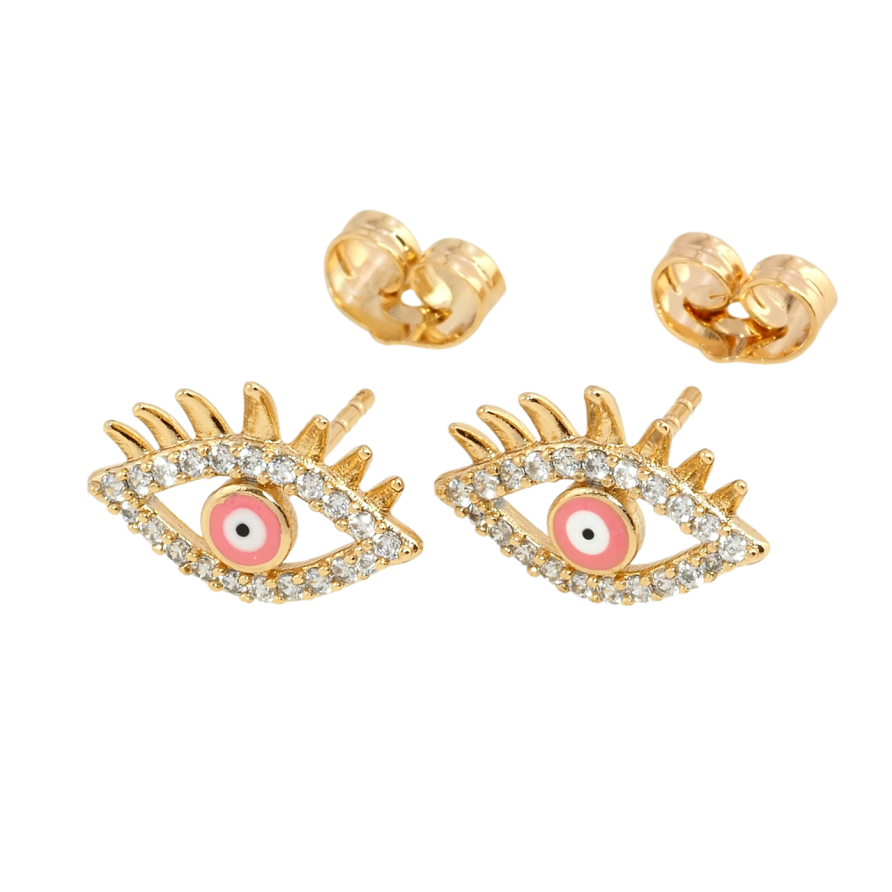 Сережки Xuping Позолота 18K пусети Оберіг Око Фатіми фото №1