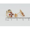 Сережки Xuping Позолота 18K пусети Віночки з червоними фіанітами фото №2