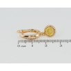 Серьги Xuping Позолота 18K английский замок Подвески с желтыми кристаллами ø 9мм фото №2