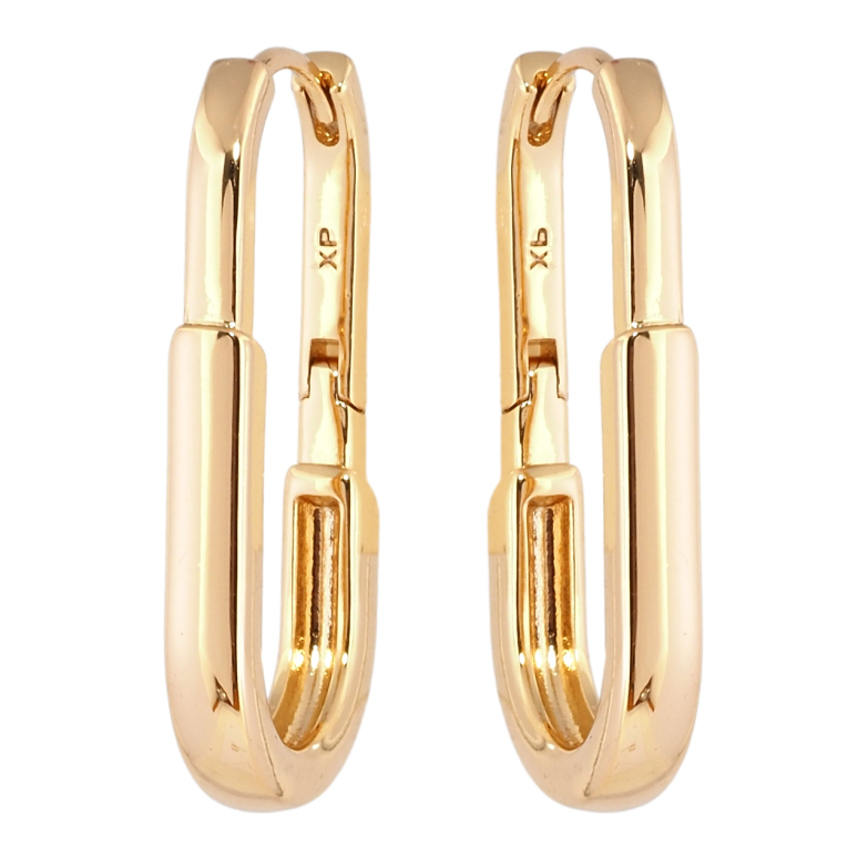 Серьги Xuping Позолота 18K колечки Декоративные овалы фото №1