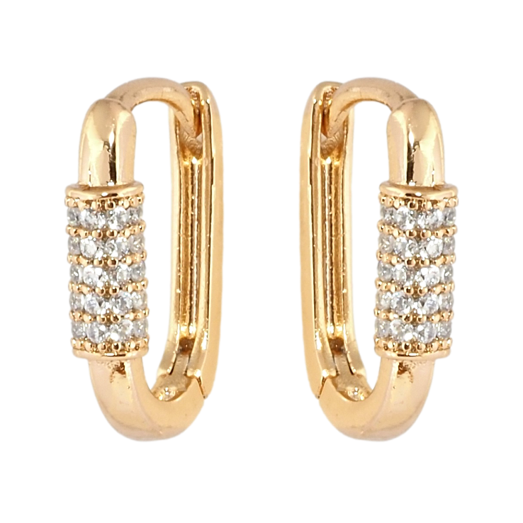 Серьги Xuping Позолота 18K колечки Инкрустация цирконием фото №8 Серьги Xuping Позолота 18K колечки Инкрустация цирконием фото №8