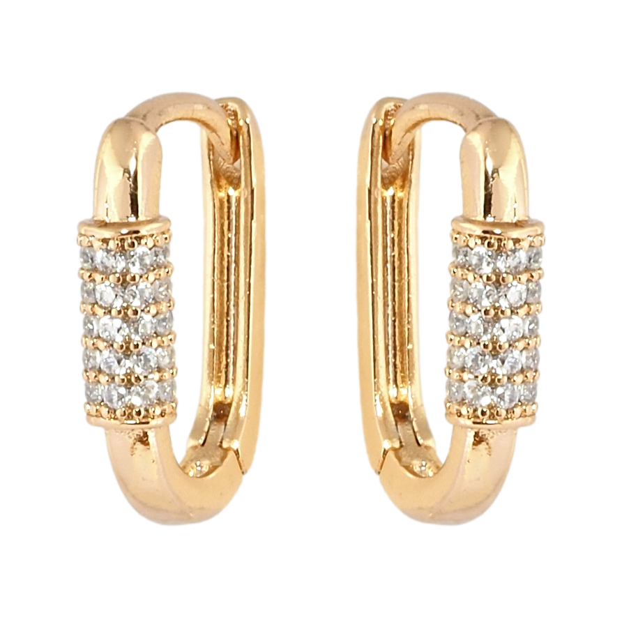 Серьги Xuping Позолота 18K колечки Инкрустация цирконием фото №1 Серьги Xuping Позолота 18K колечки Инкрустация цирконием фото №1