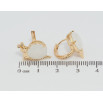 Серьги Xuping Позолота 18K колечки Улитки с белыми фианитами фото №2