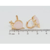 Серьги Xuping Позолота 18K колечки Улитки с розовыми фианитами фото №2