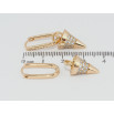 Сережки Xuping Позолота 18K підвіски на колечках Конуси з цирконієм 2 в 1 фото №2