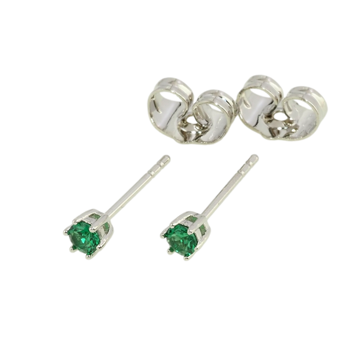 Серьги Xuping Родий пусеты Зеленые фианиты в 6-ти крапановой оправе ø 3мм фото №25 Серьги Xuping Родий пусеты Зеленые фианиты в 6-ти крапановой оправе ø 3мм фото №25