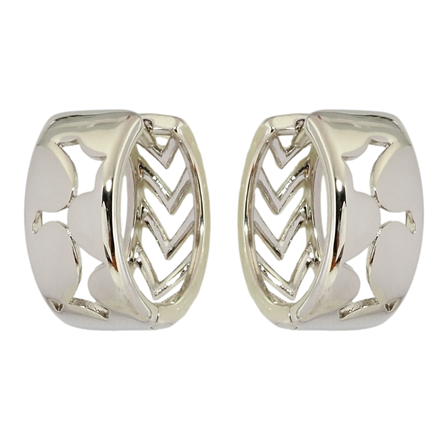 Серьги Xuping Родий колечки Декоративный резной узор фото №1 Серьги Xuping Родий колечки Декоративный резной узор фото №1