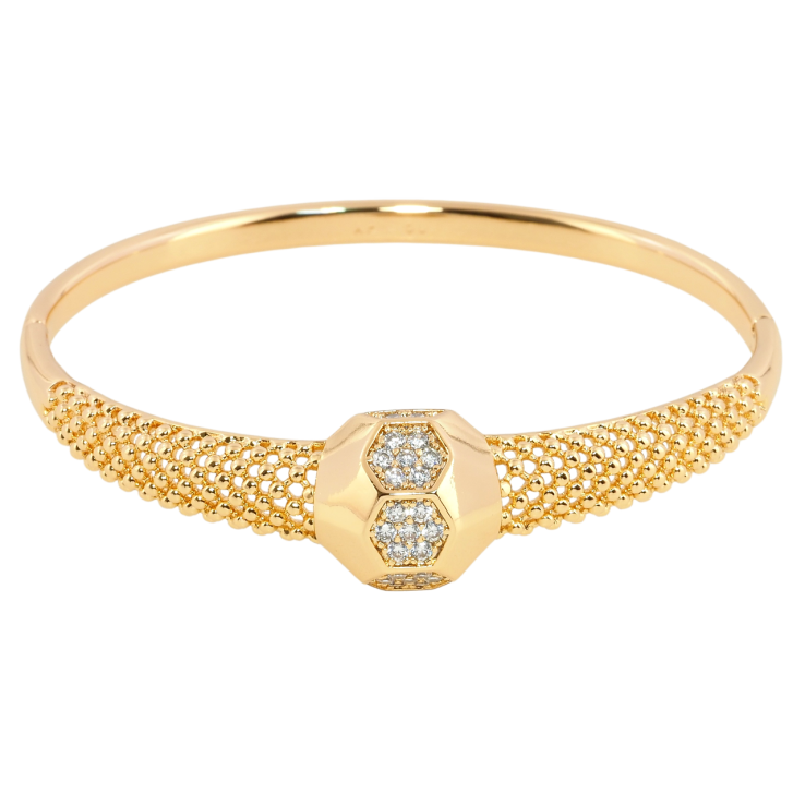 Браслет Xuping Позолота 18K Декоративний візерунок з цирконієм ø 6см фото №14 Браслет Xuping Позолота 18K Декоративний візерунок з цирконієм ø 6см фото №14