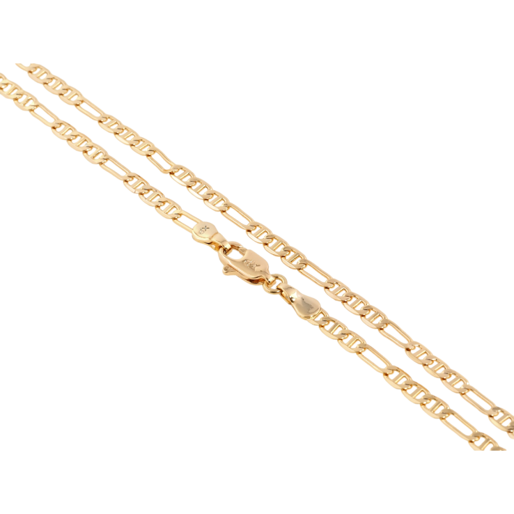 Цепочка Xuping Позолота 18K Плетение Фигаро длина 49см х 3мм фото №17 Цепочка Xuping Позолота 18K Плетение Фигаро длина 49см х 3мм фото №17