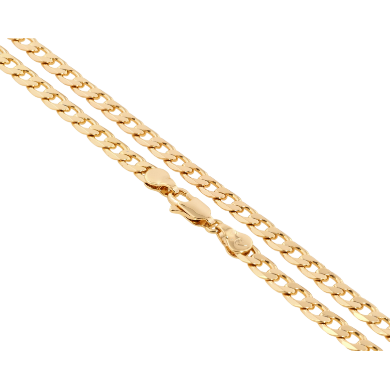 Ланцюжок Xuping Позолота 18K Плетіння Панцирне довжина 44см х 5мм фото №1