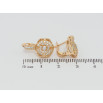 Серьги Xuping Позолота 18K английский замок Цветы инкрустация цирконием фото №2