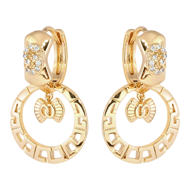 Серьги Xuping Позолота 18K Резные круги с бабочками фото №24 Серьги Xuping Позолота 18K Резные круги с бабочками фото №24