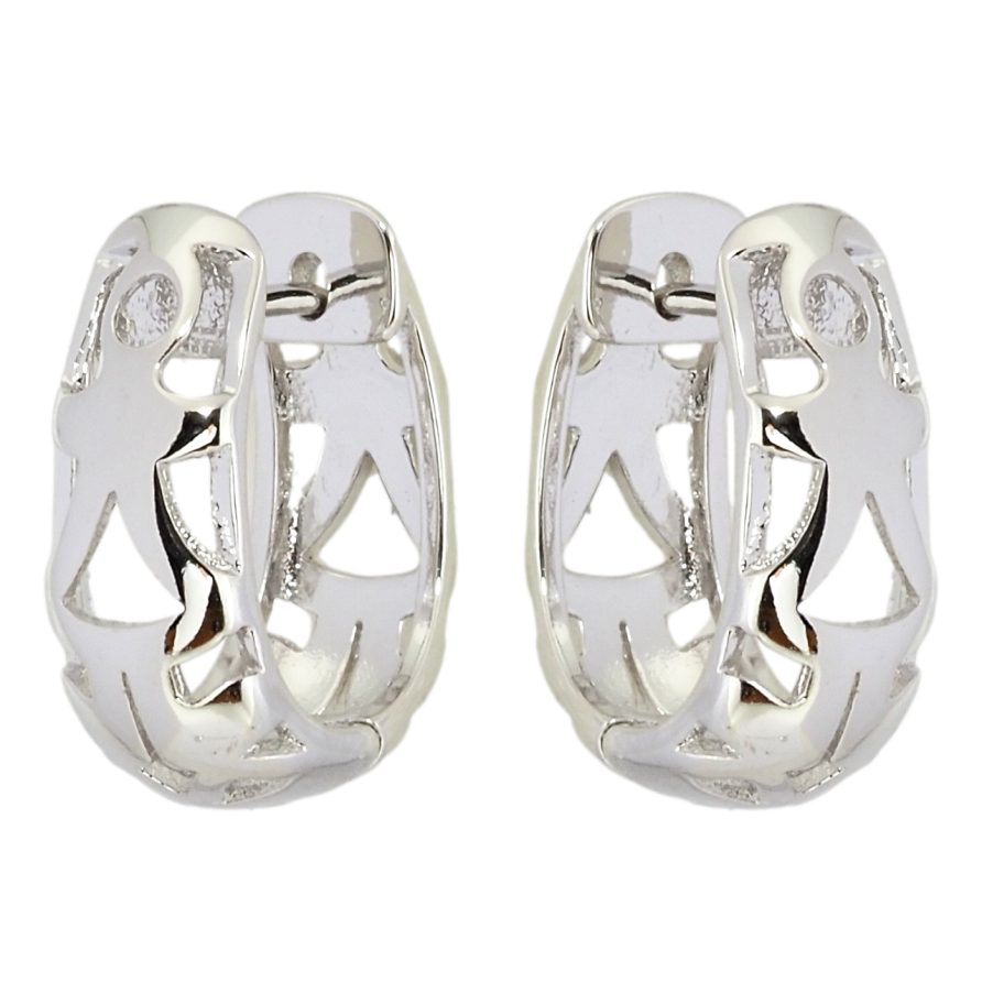 Сережки Xuping Родій колечка Різний орнамент фото №1 Сережки Xuping Родій колечка Різний орнамент фото №1