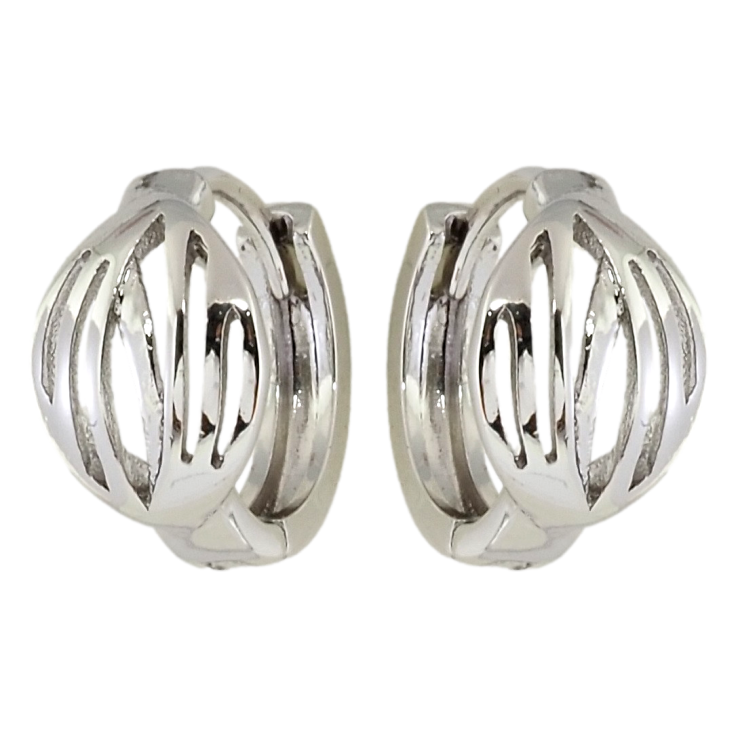 Серьги Xuping Родий колечки Резной орнамент фото №5 Серьги Xuping Родий колечки Резной орнамент фото №5