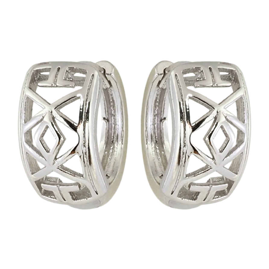 Серьги Xuping Родий колечки Резной орнамент фото №1 Серьги Xuping Родий колечки Резной орнамент фото №1