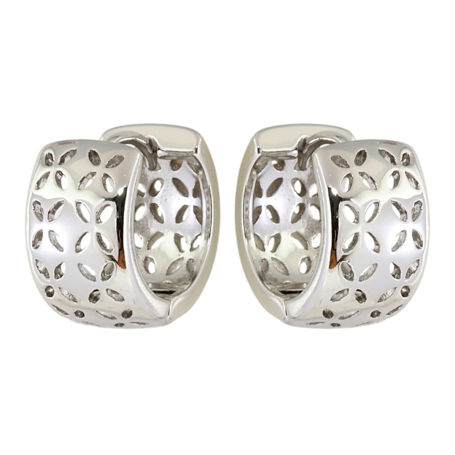 Сережки Xuping Родій колечка Різний квітковий орнамент фото №1 Сережки Xuping Родій колечка Різний квітковий орнамент фото №1