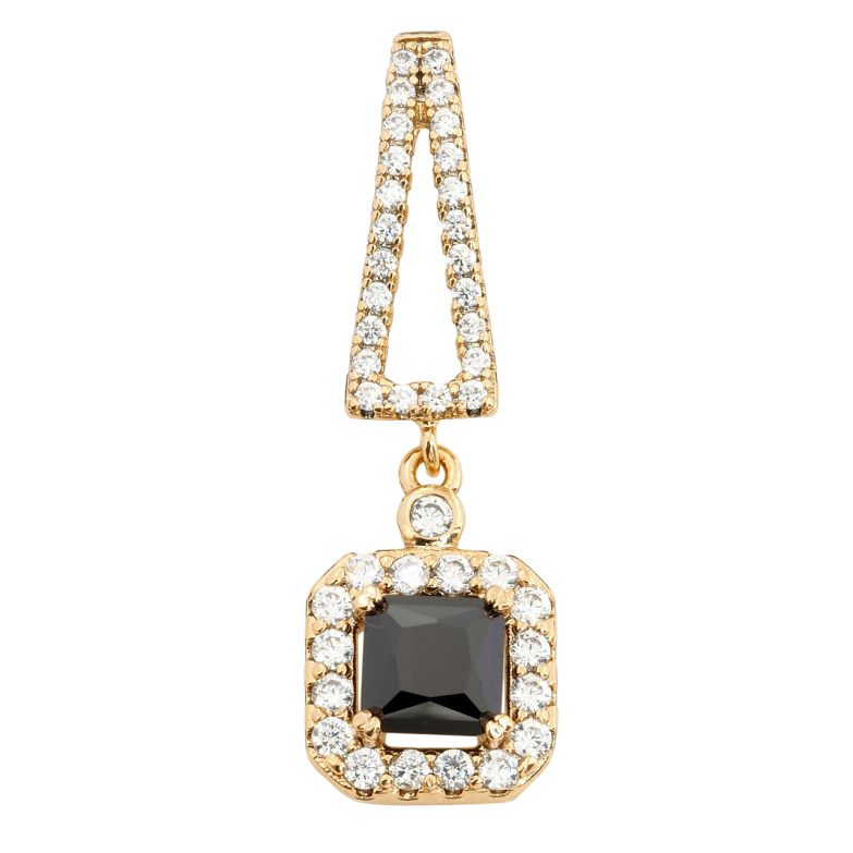Кулон Xuping Позолота 18K Инкрустация цирконием с черным фианитом для цепочки до 4мм фото №1