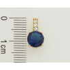 Кулон Xuping Позолота 18K Синий фианит, ø 7мм для цепочки до 3мм фото №2