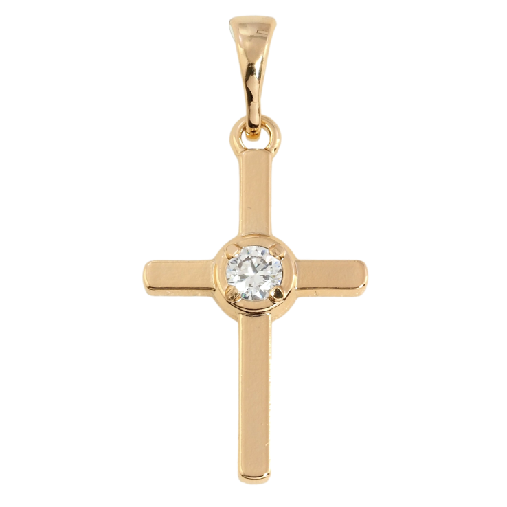 Кулон Xuping Позолота 18K Крест с цирконием для цепочки до 5мм фото №4 Кулон Xuping Позолота 18K Крест с цирконием для цепочки до 5мм фото №4