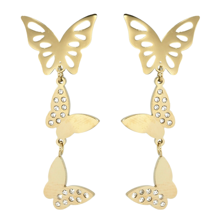 Серьги Xuping TTM Stainless Steel цвет 14K пусеты Подвески бабочки фото №16
