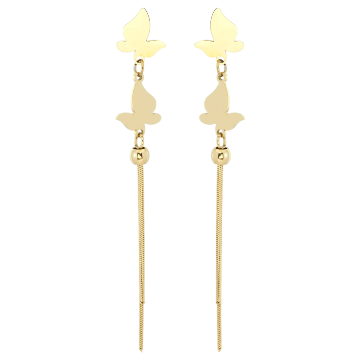 Серьги Xuping TTM Stainless Steel цвет 14K пусеты Подвески бабочки фото №2