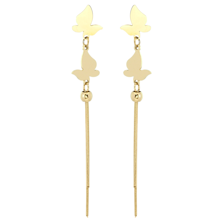 Серьги Xuping TTM Stainless Steel цвет 14K пусеты Подвески бабочки фото №1