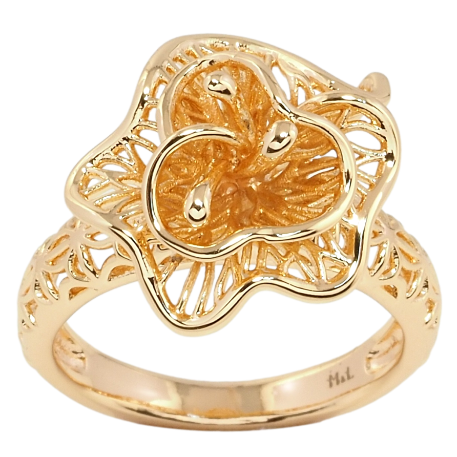 Каблучка Xuping M&L Колір 18К Квітка фото №1 Каблучка Xuping M&L Колір 18К Квітка фото №1