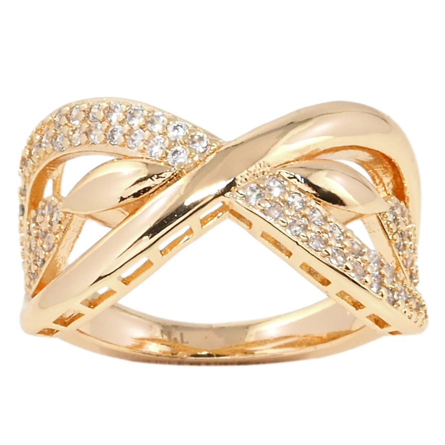 Кольцо Xuping M&L Цвет 18К Орнамент с инкрустацией цирконием фото №1 Кольцо Xuping M&L Цвет 18К Орнамент с инкрустацией цирконием фото №1