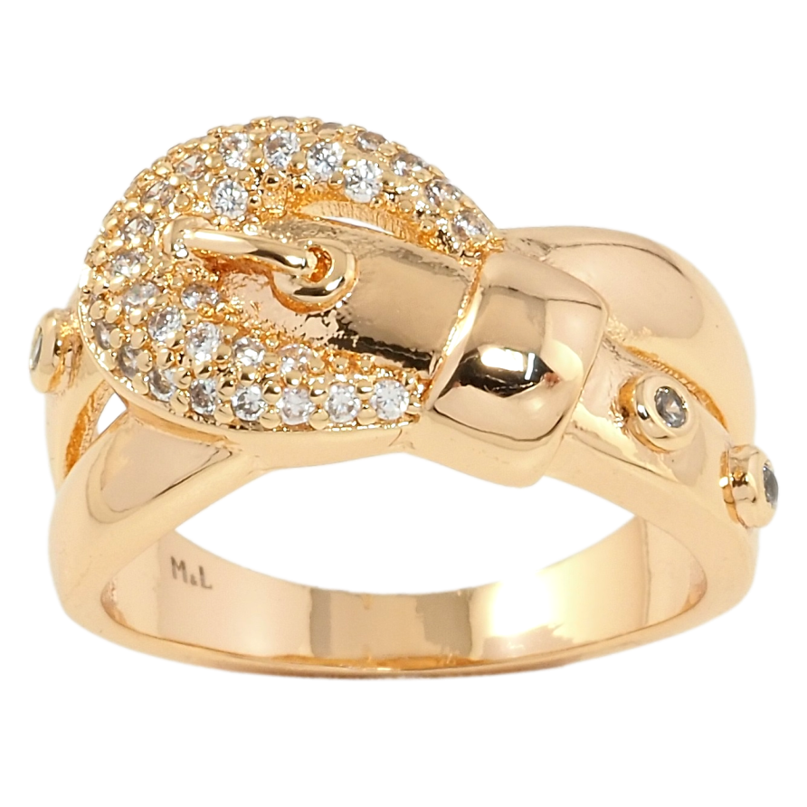 Каблучка Xuping M&L Колір 18К Ремінь із цирконієм фото №1 Каблучка Xuping M&L Колір 18К Ремінь із цирконієм фото №1