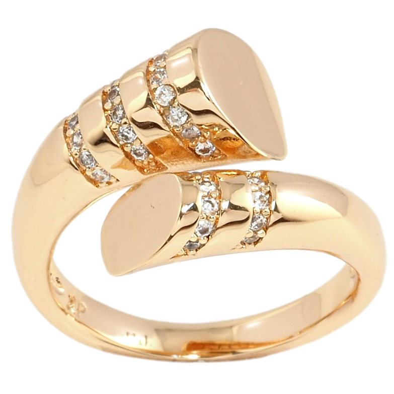 Кольцо Xuping M&L Цвет 18К Узор с дорожками циркония фото №1