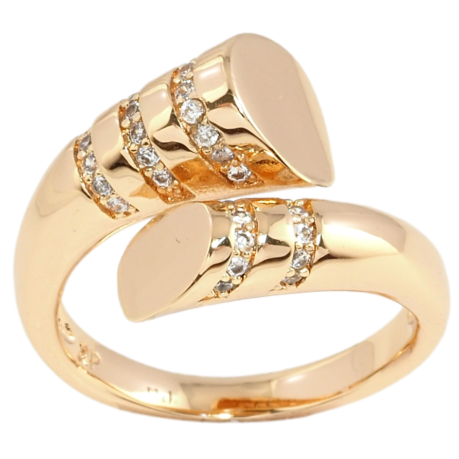 Каблучка Xuping M&L Колір 18К Візерунок з доріжками цирконію фото №1 Каблучка Xuping M&L Колір 18К Візерунок з доріжками цирконію фото №1