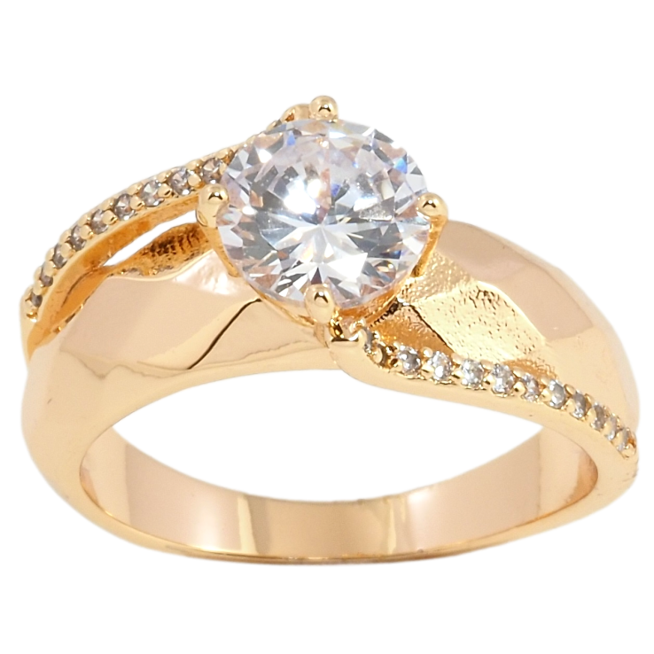 Кольцо Xuping M&L Цвет 18К Декоративный узор с фианитом фото №9