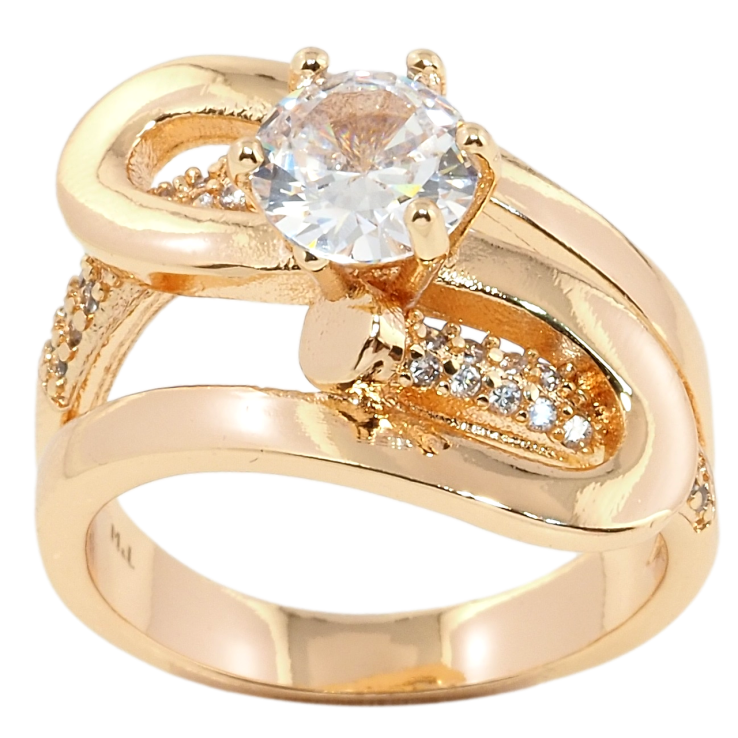 Каблучка Xuping M&L Колір 18К Декоративний візерунок з фіанітом фото №22